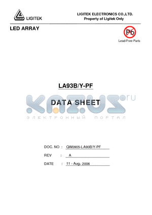 LA93B-Y-PF datasheet - LED ARRAY