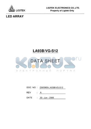 LA93B-VG-S12 datasheet - LED ARRAY