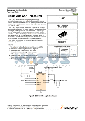MC33897_11 datasheet - Single Wire CAN Transceiver