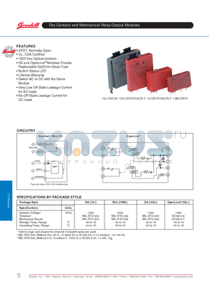 70G-ODC5R datasheet - Dry Contact and Mechanical Relay Output Modules