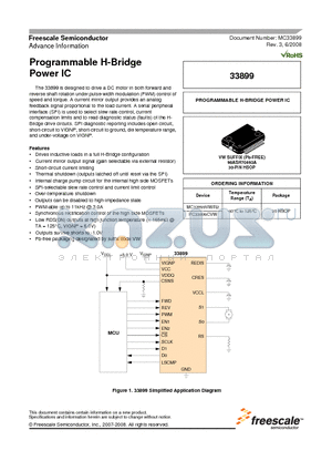 MC33899VW datasheet - Programmable H-Bridge Power IC