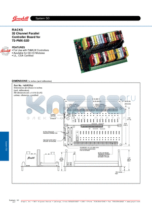 70GRCP32-HL datasheet - RACKS 32 Channel Parallel Controller Board for 72-PMX-32D