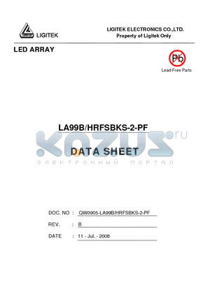 LA99B-HRFSBKS-2-PF datasheet - LED ARRAY