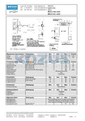 MK02-0-1A66-1000X_DE datasheet - (deutsch) MK Reed Sensor