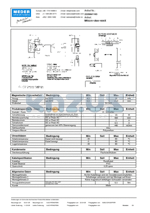 MK02-0-1A84-1600X_DE datasheet - (deutsch) MK Reed Sensor