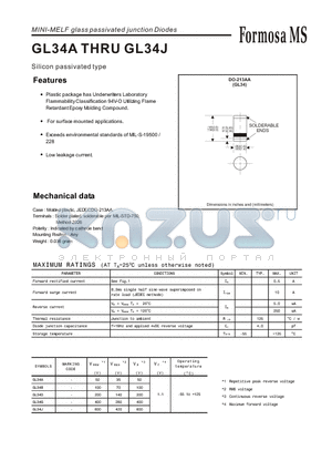 GL34D datasheet - Silicon passivated type