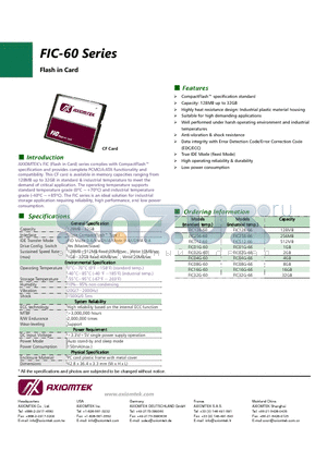 FIC-60 datasheet - Anti-vibration & shock resistance