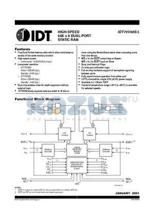 IDT70V08L datasheet - HIGH-SPEED 64K x 8 DUAL-PORT STATIC RAM