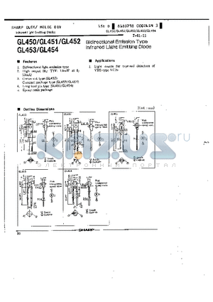 GL450 datasheet - BIDIRECTIONAL EMISSION TYPE INFRARED LIGHT EMITTING DIODE