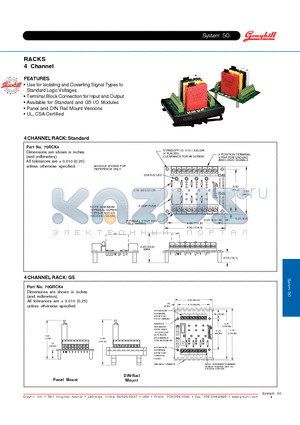 70RCK4R datasheet - RACKS 4 Channel