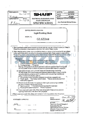 GL5ZR44 datasheet - DEVICE SPECIFICATION FOR Light Emitting Diode