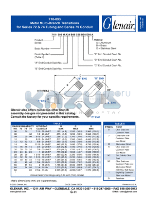 710-093J datasheet - Metal Multi-Branch Transitions