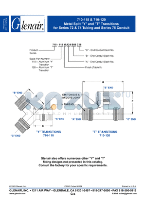 710-120MA24 datasheet - Metal Split 