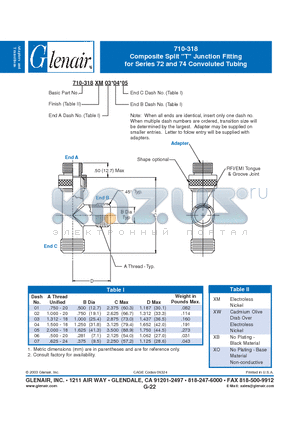 710-318XB01 datasheet - Composite Split 