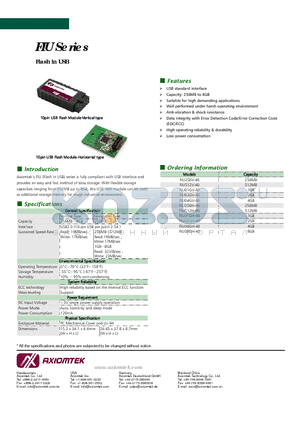 FIU datasheet - USB standard interface
