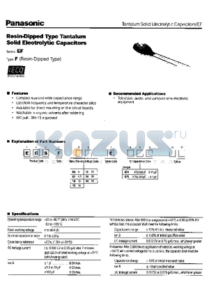 ECS-F0JE106K datasheet - Resin-dipped type tantalum solid electrolytic capacitors