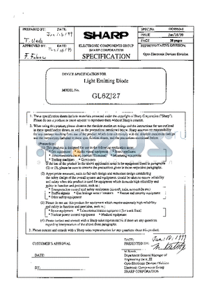 GL6ZJ27 datasheet - DEVICE SPECIFICATION FOR Light Emitting Diode