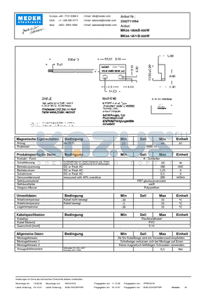 MK04-1A66B-500W_DE datasheet - (deutsch) MK Reed Sensor