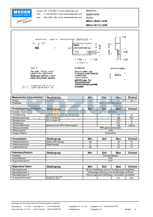 MK04-1A66C-150W_DE datasheet - (deutsch) MK Reed Sensor
