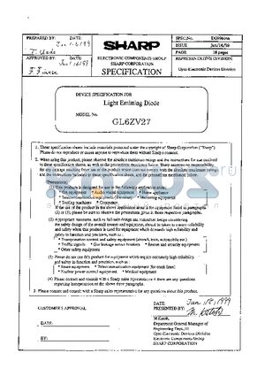 GL6ZV27 datasheet - DEVICE SPECIFICATION FOR Light Emitting Diode