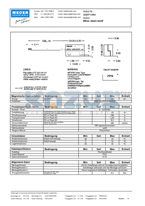 MK04-1A66C-500W_DE datasheet - (deutsch) MK Reed Sensor