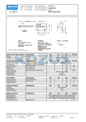 MK04-1A66F-500W_DE datasheet - (deutsch) MK Reed Sensor