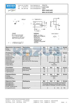 MK04-1A71B-300W_DE datasheet - (deutsch) MK Reed Sensor