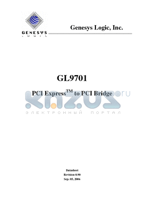 GL9701 datasheet - PCI ExpressTM to PCI Bridge