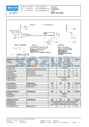 MK04-1C90C-800W_DE datasheet - (deutsch) MK Reed Sensor