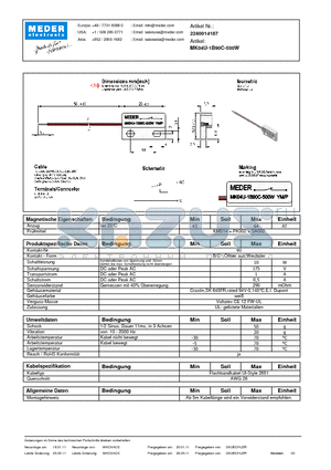 MK04U-1B90C-500W_DE datasheet - (deutsch) MK Reed Sensor