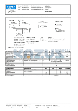 MK06-7-BV-E_DE datasheet - (deutsch) MK Reed Sensor