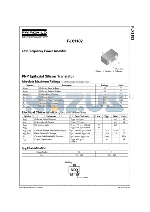 FJX1182 datasheet - Low Frequency Power Amplifier