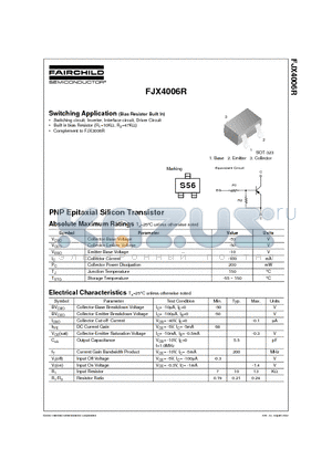 FJX4006R datasheet - Switching Application