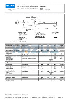 MK07-1A66B-700W_DE datasheet - (deutsch) MK Reed Sensor