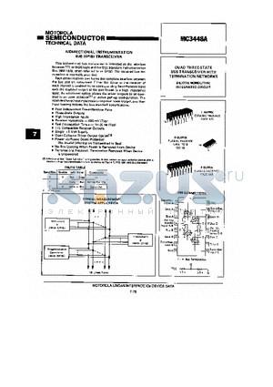 MC3448AL datasheet - QUAD THREE-STATE BUS TRANSCEIVER WITH TERMINATION NETWORKS