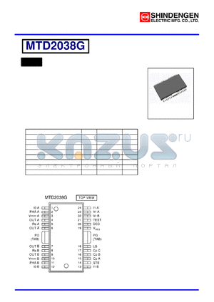 MTD2038G datasheet - DMOS Microstepping PWM Motor Driver