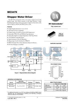 MC3479PG datasheet - Stepper Motor Driver