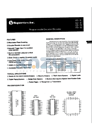 ED-9 datasheet - Programmable Encoder Decoder