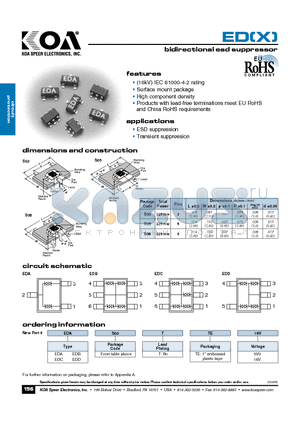 EDAS03T datasheet - bidirectional esd suppressor