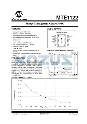MTE1122 datasheet - Energy Management Controller IC