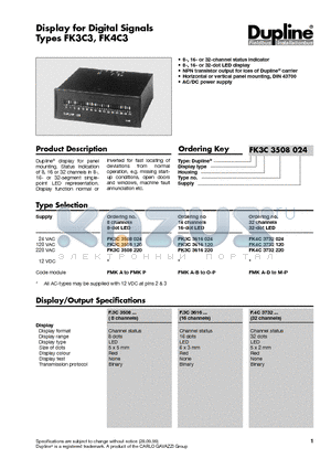 FK3C3508220 datasheet - Display for Digital Signals