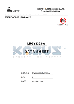 LRGY3393-A1 datasheet - TRIPLE COLOR LED LAMPS