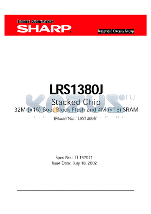 LRS1380J datasheet - STACKED CHIP 32M (X 16) BOOT BLOCK FLASH AND 4M (X 16) SRAM