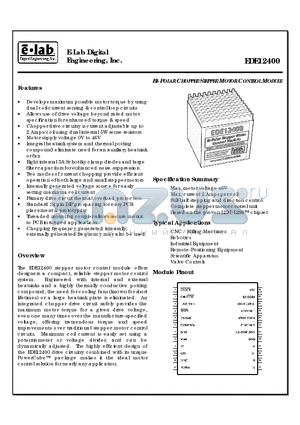 EDE12400 datasheet - BI-POLAR CHOPPER STEPPER MOTOR CONTROL MODULE