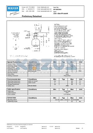 LS01-1B66-PP-5000W datasheet - LS Level Sensor
