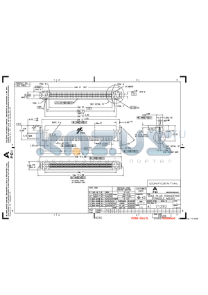 71292 datasheet - SCA2 PLUG CONNECTOR STRADDLE MOUNT