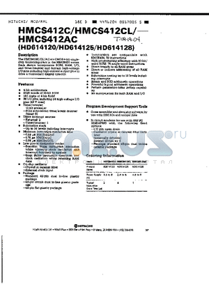 HMCS412AC datasheet - HMCS412C