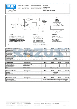 LS03-1A84-PP-500W_DE datasheet - (deutsch) LS Level Sensor