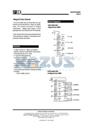 EDI7F234IMC100BNC datasheet - 1Megx32 Flash Module