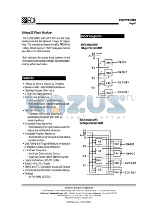 EDI7F331MC90BNC datasheet - 1Megx32 Flash Module